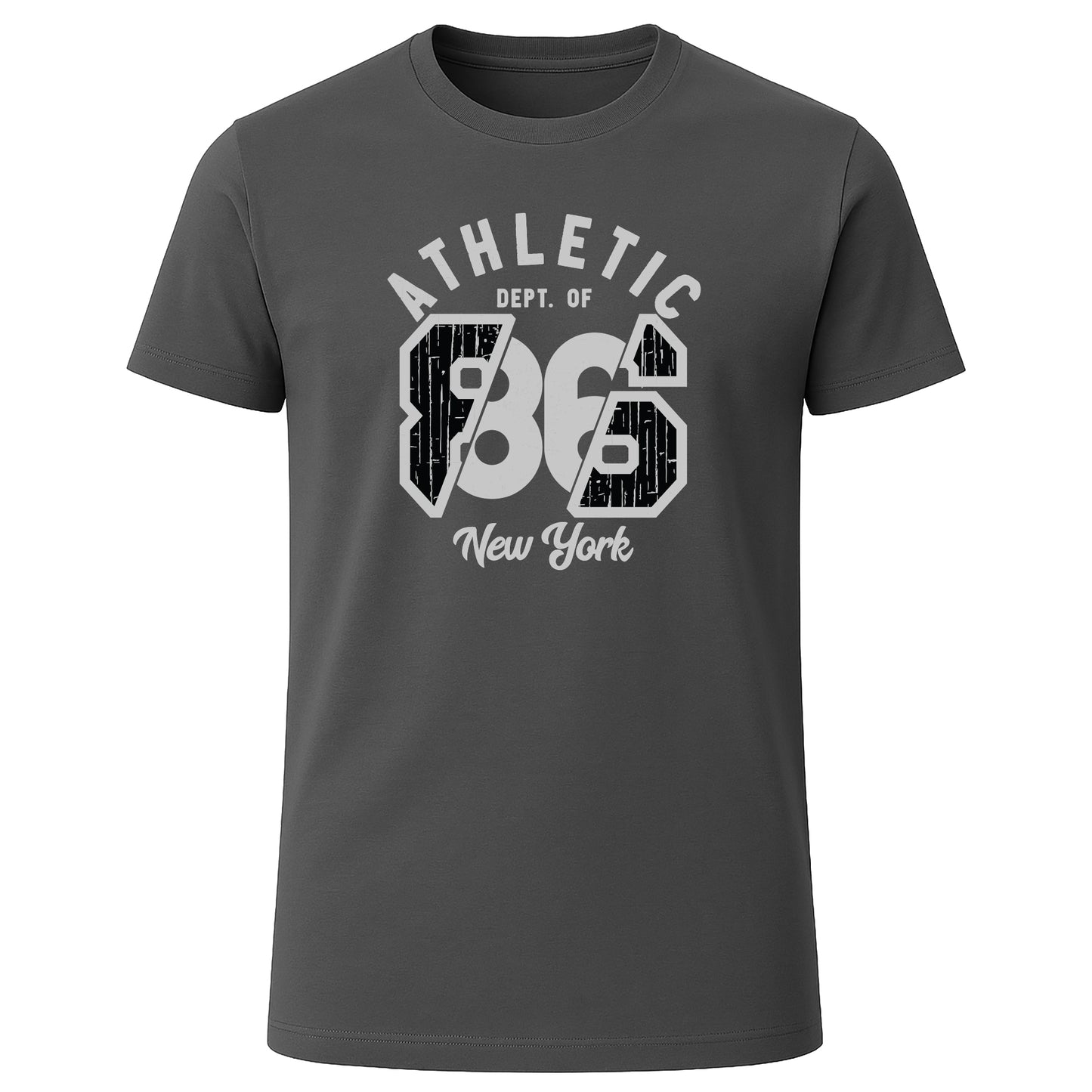 LOVEVO grey graphic T-shirt with Athletic 86 New York design