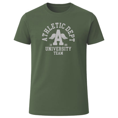 Green LOVEVO Athletic Dept University Team graphic T-shirt