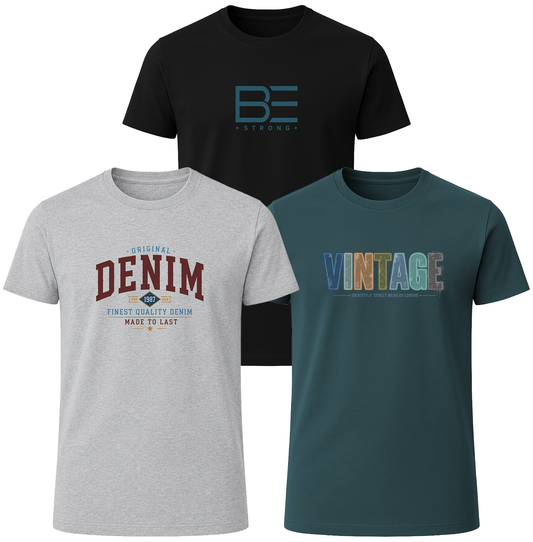 LOVEVO 3 Pack Graphic T-Shirts – Legends Collection