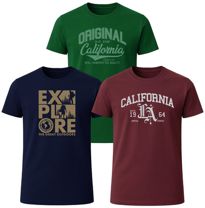 LOVEVO 3 Pack Graphic T-Shirts – Outdoors Collection