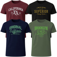 LOVEVO Men's 4 Pack Printed T-Shirts - Pack 2