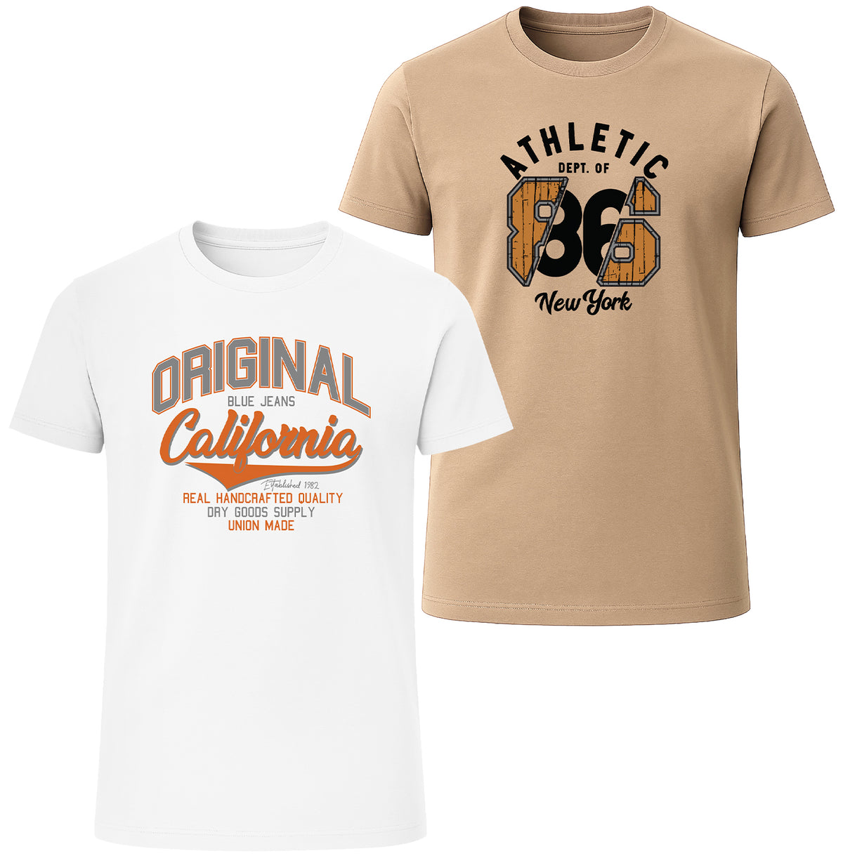 LOVEVO 2 Pack Graphic T-Shirts – California Athletics Collection