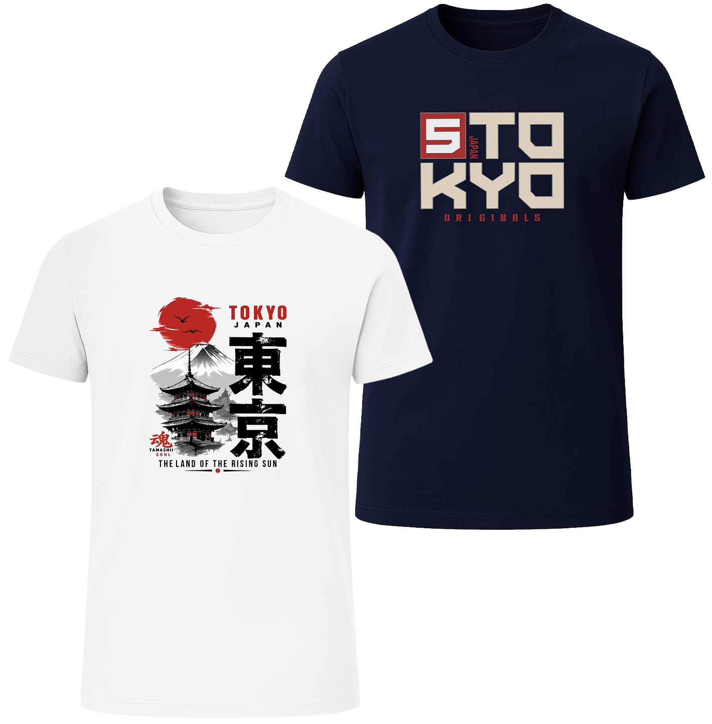 LOVEVO 2 Pack Graphic T-Shirts – Tokyo Originals Collection