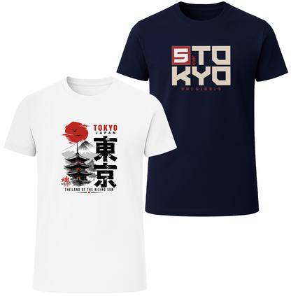 LOVEVO 2 Pack Graphic T-Shirts – Tokyo Originals Collection