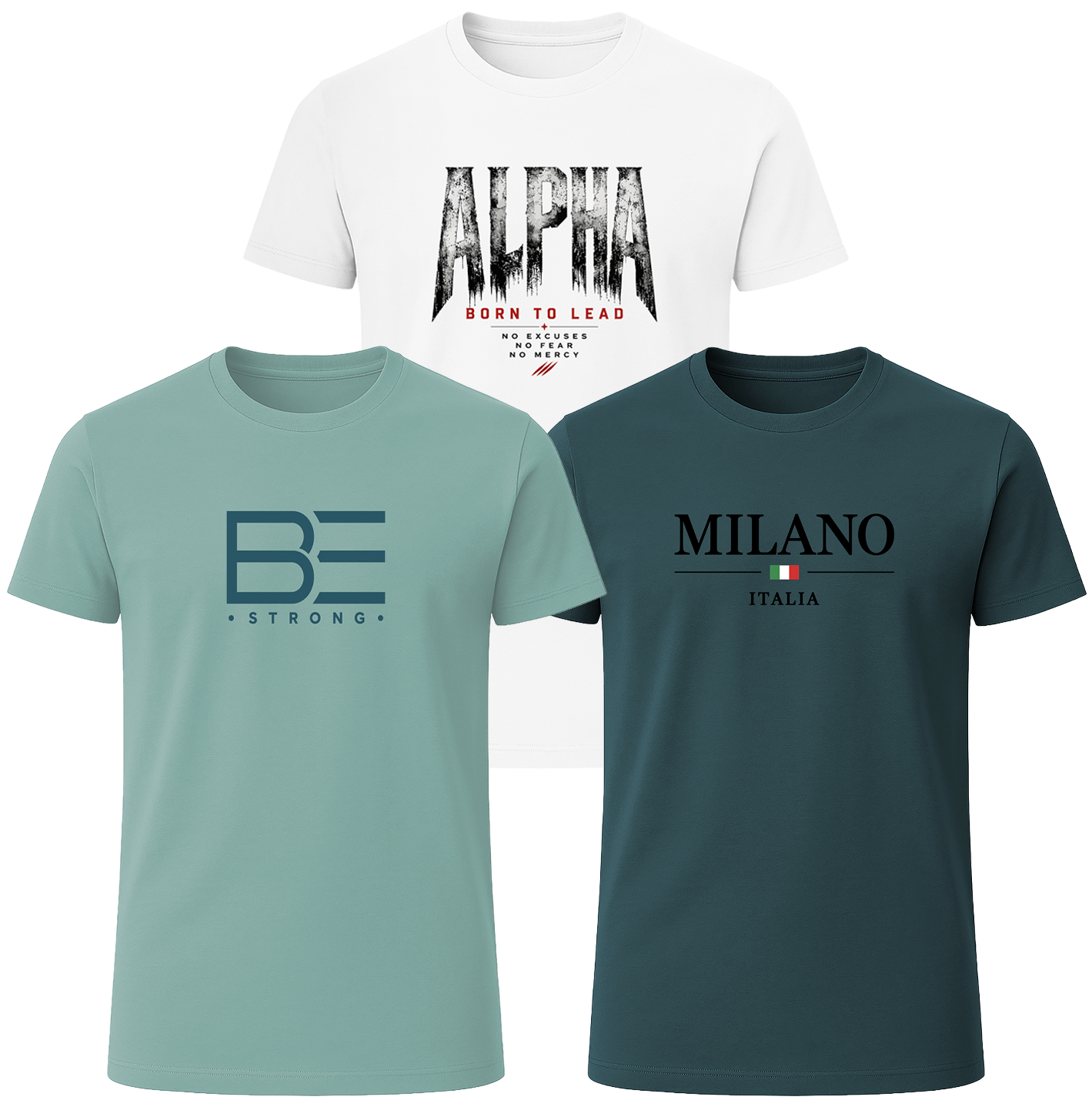 LOVEVO 3 Pack Graphic T-Shirts – Modern Collection