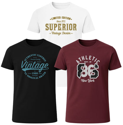 LOVEVO 3 Pack Graphic T-Shirts – Road & Coast Collection
