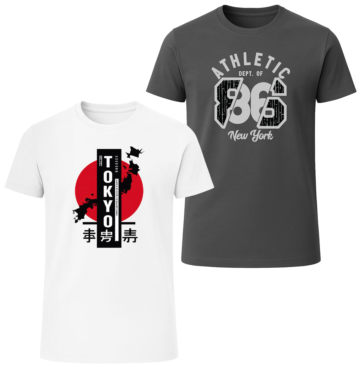 LOVEVO 2 Pack Graphic T-Shirts – Tokyo Athletics Collection