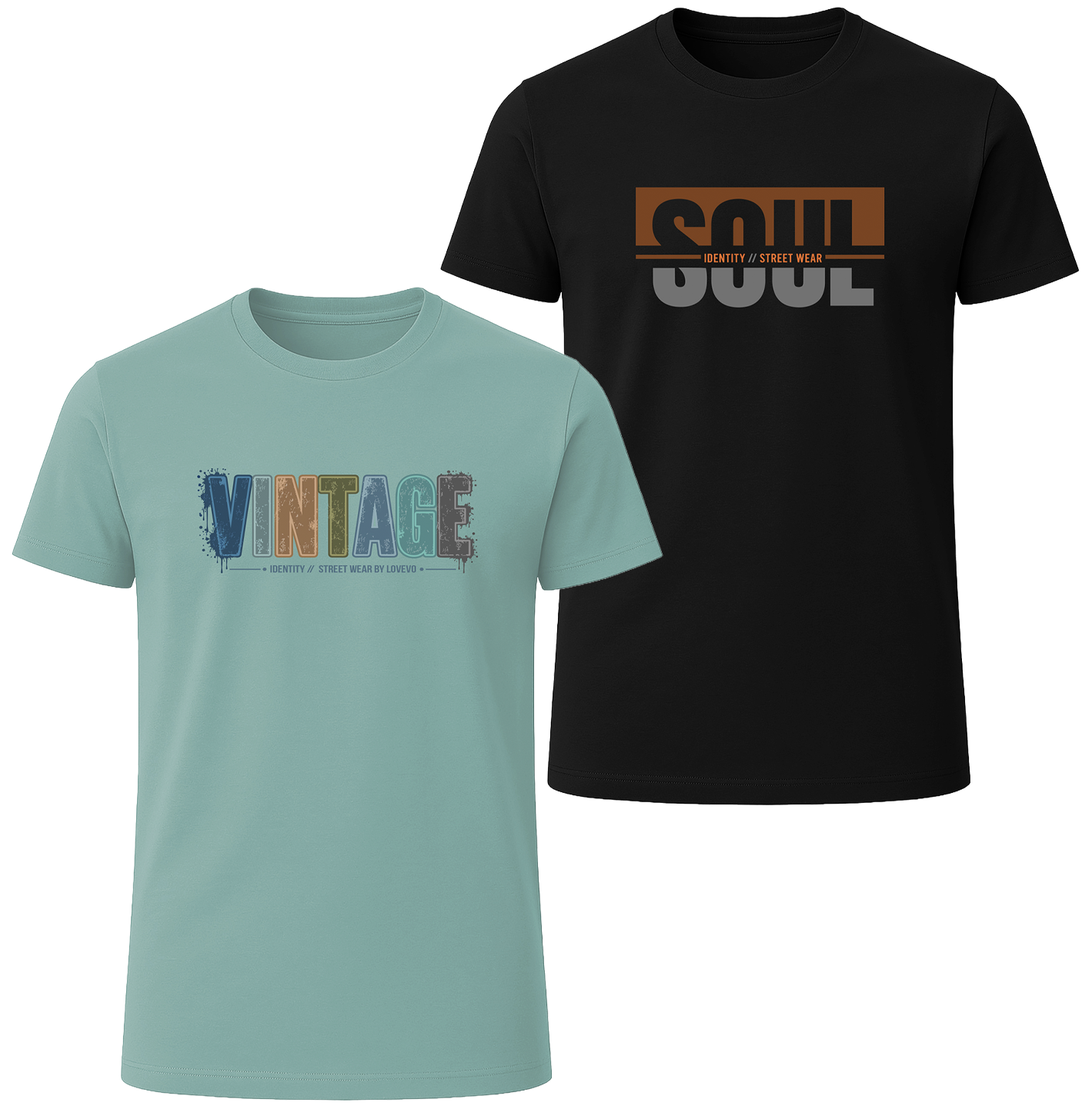LOVEVO 2 Pack Graphic T-Shirts – Vintage Soul Collection