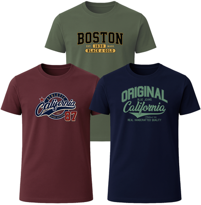 LOVEVO 3 Pack Graphic T-Shirts – Global Collection