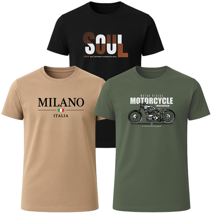 LOVEVO 3 Pack Graphic T-Shirts – Vintage Collection