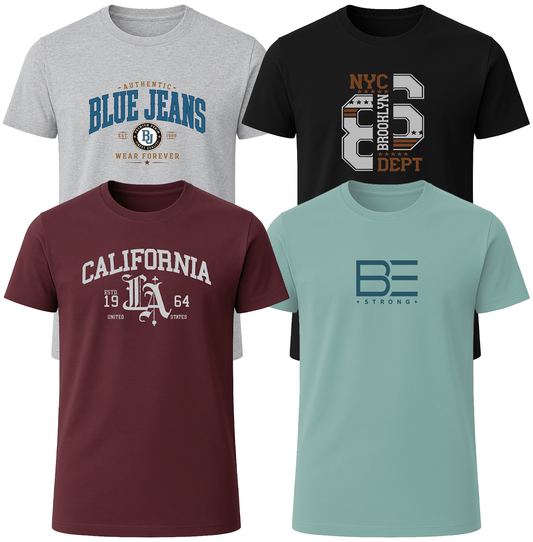 LOVEVO 4-Pack Graphic T-Shirts – Heritage Collection