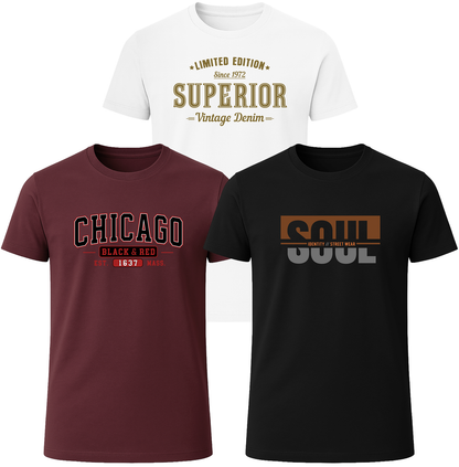 LOVEVO 3 Pack Graphic T-Shirts – Superior Collection
