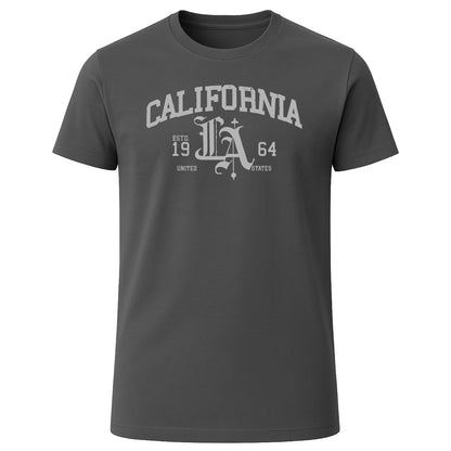 LOVEVO Grey graphic T-shirt with California LA design