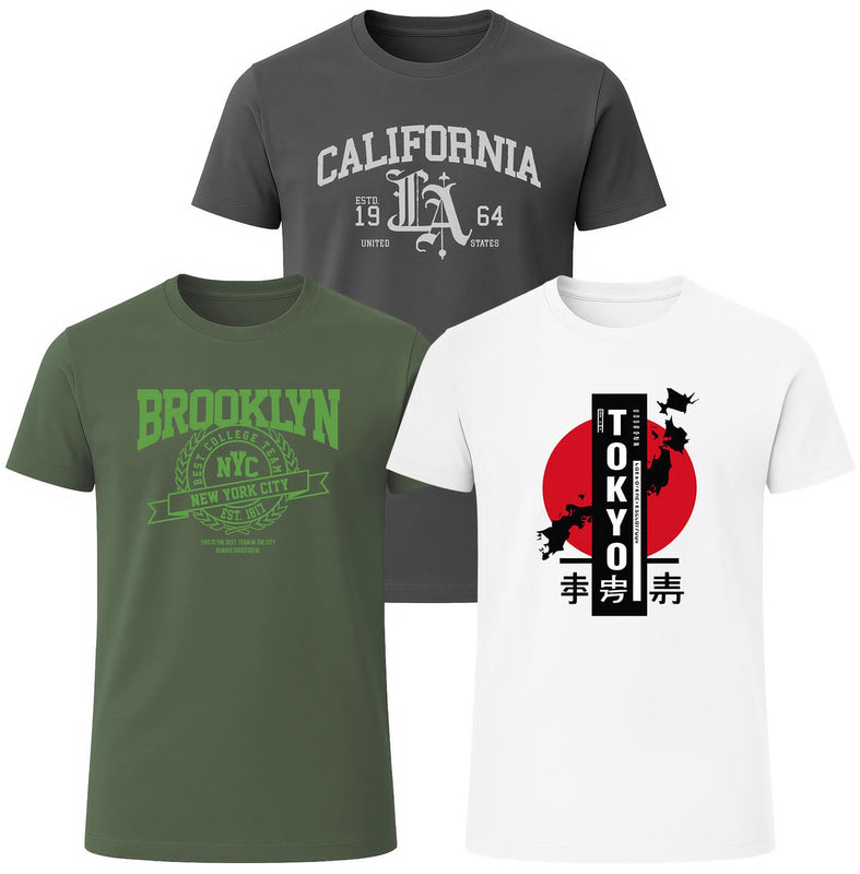 Mens Printed T-Shirts Combos 3 T-Shirt