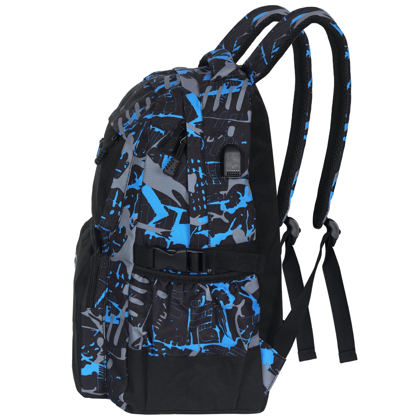 LOVEVO Backpack for Boys & Girls Anime Luminous Music with USB Charging Port Suitable for School College Uni Travel Sports and Gifts