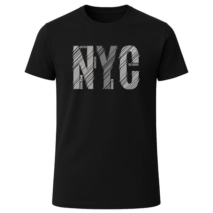LOVEVO black graphic T-shirt with NYC New York design
