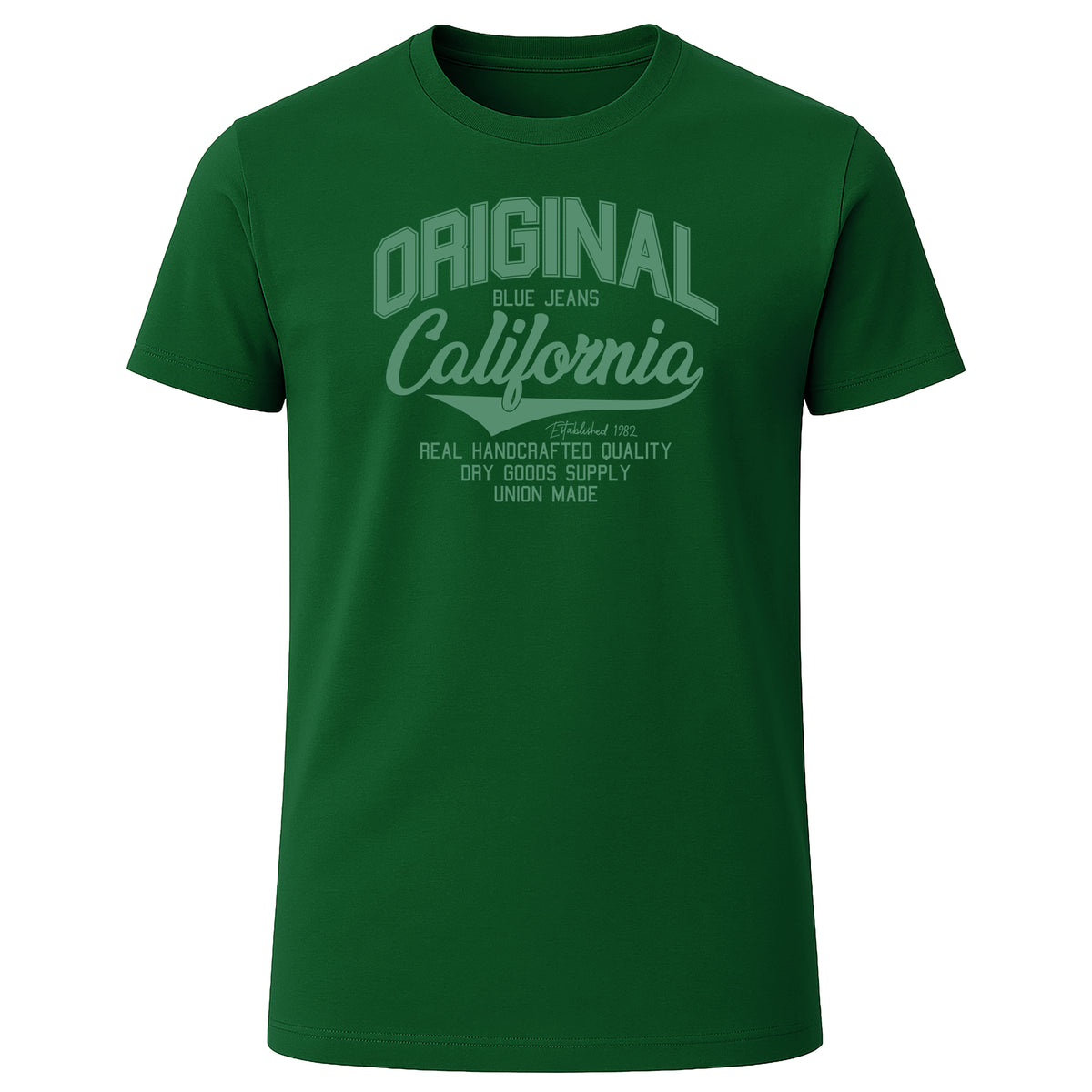 Bottle Green T-shirt with “Original California” print